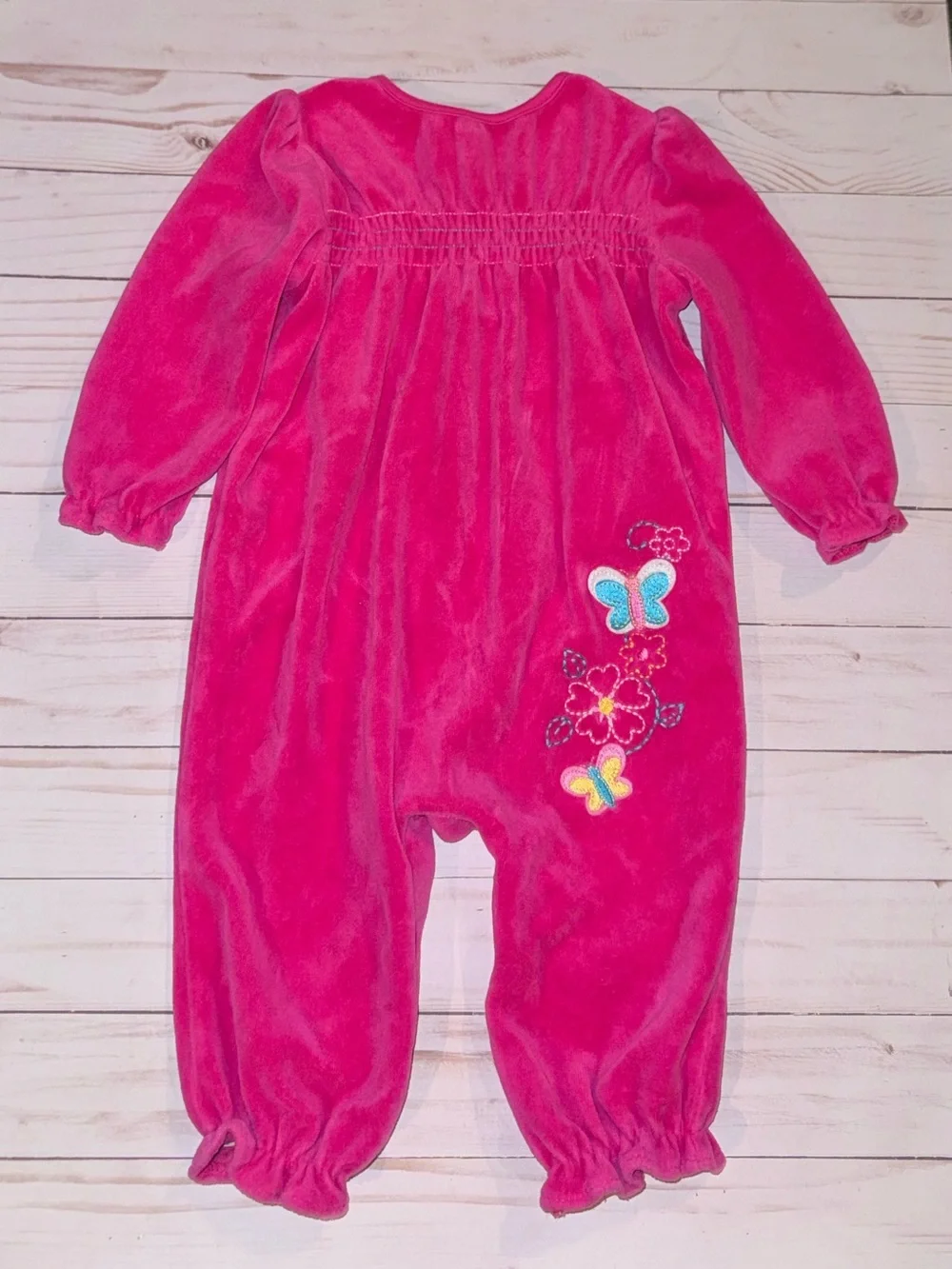 Okie Dokie vintage velour romper